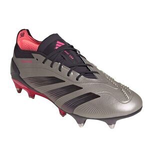Adidas Unisex Adult Predator Soft Ground Football Boots / Silver/Black